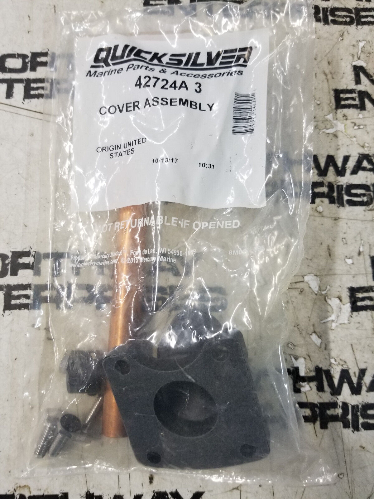 New Mercury Mercruiser Quicksilver Oem Part # 42724A 3 Cover Assy