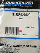 New Mercury Mercruiser Quicksilver OEM Part 15888927029 Shim 15-888927029