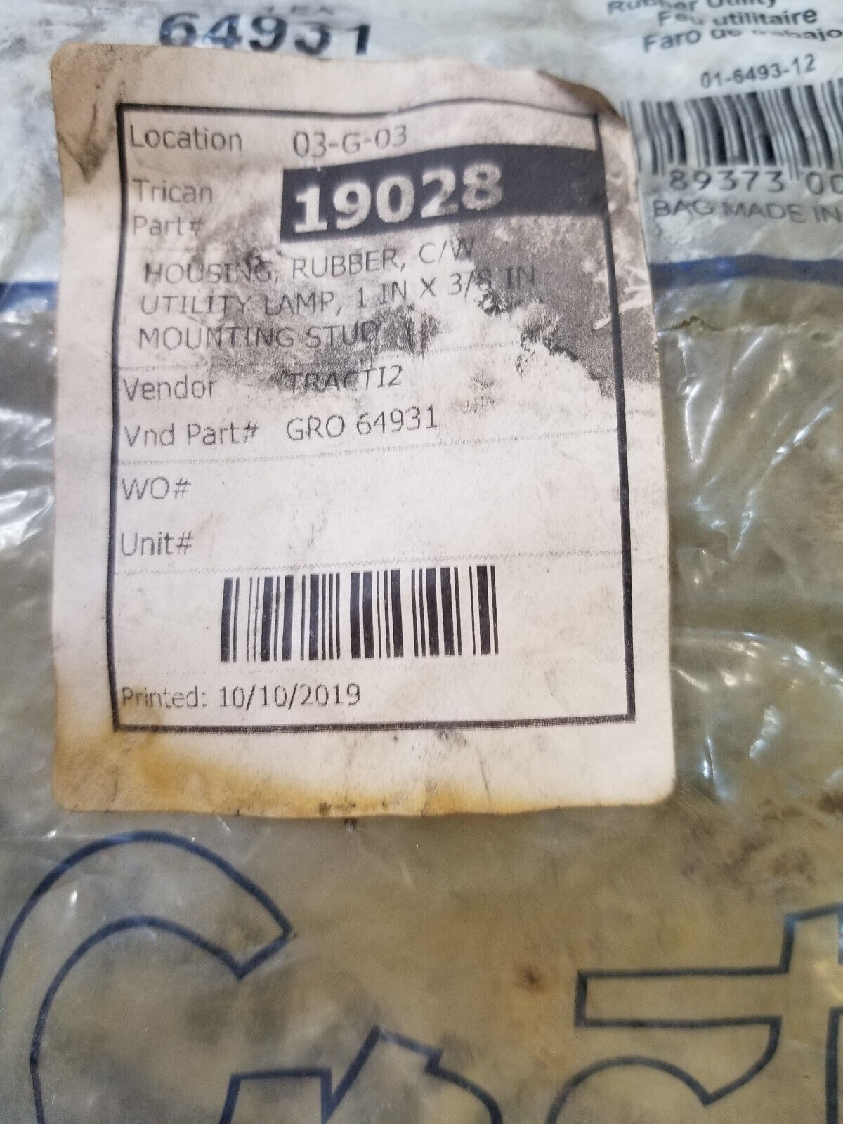 Grote 64891 SEALED BEAM WORK LAMP