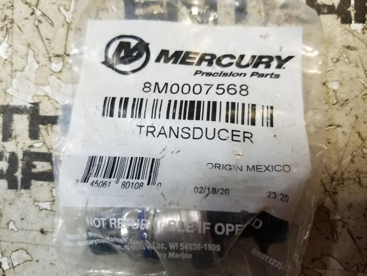 8M0007568 NEW Genuine OEM Mercury Mercruiser Quicksilver 500 psi Transducer