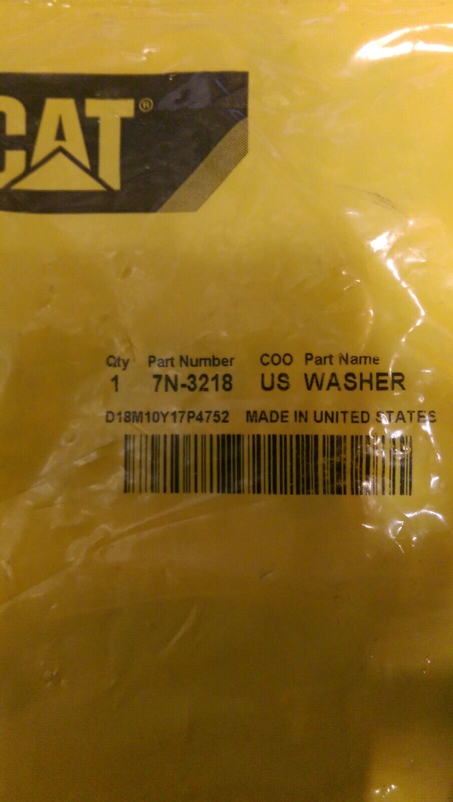 7N3218  CATERPILLAR WASHER NEW 7N-3218