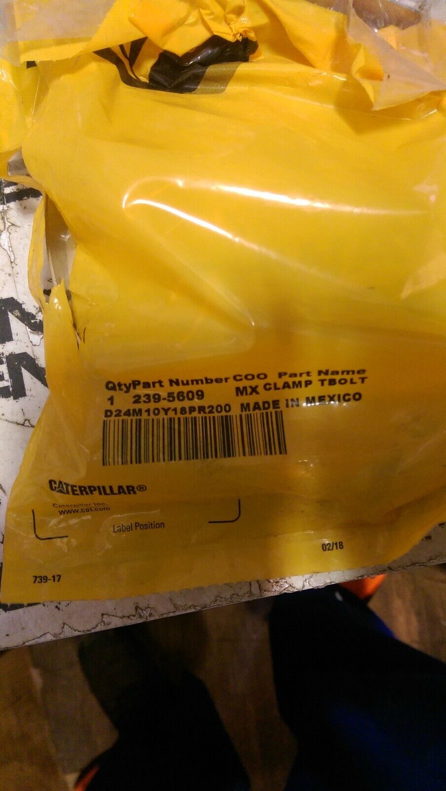 Caterpillar 2395609 CLAMP