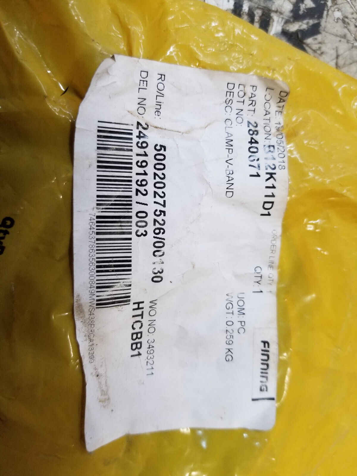 CAT V BAND CLAMP 2840671 284-0671
