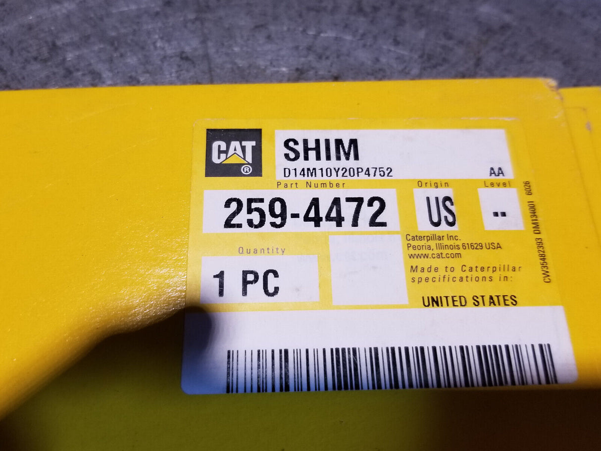 259-4472 CAT 0.76mm Thick Steel Shim 2594472