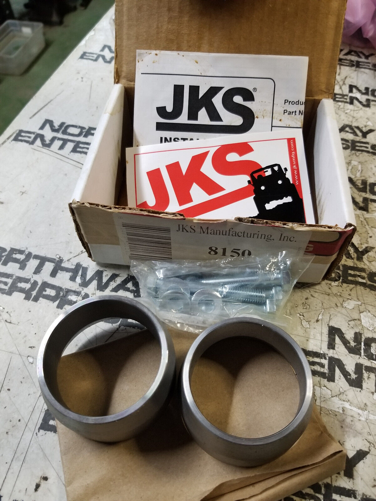 JKS Exhaust Crossover Pipe Spacer, 3 in or greater lift, 12-15 JK, JKS8150