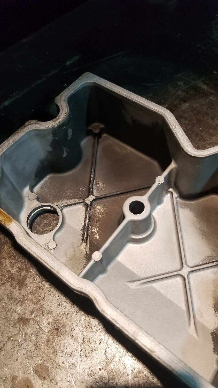 98-01 Dodge Ram Cummins 5.9L 24v turbo diesel engine VALVE COVER Silver 3941755