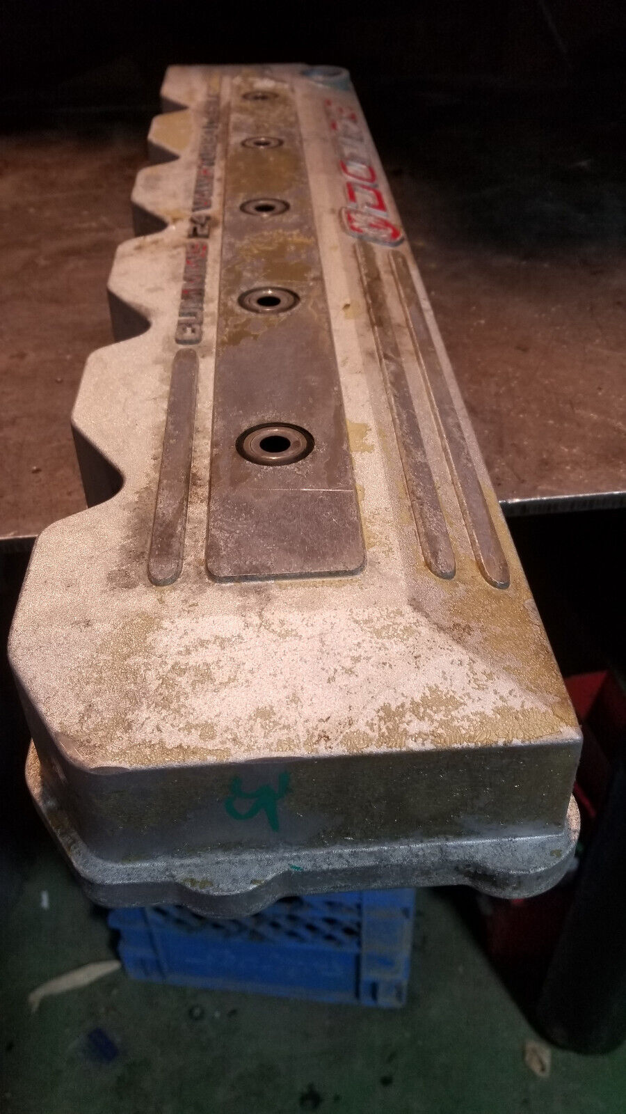 98-01 Dodge Ram Cummins 5.9L 24v turbo diesel engine VALVE COVER Silver 3941755