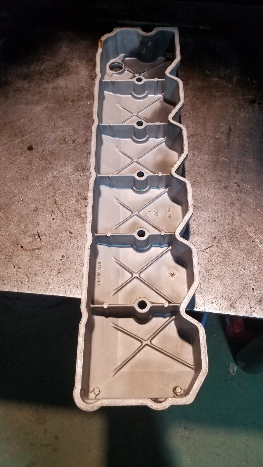 98-01 Dodge Ram Cummins 5.9L 24v turbo diesel engine VALVE COVER Silver 3941755