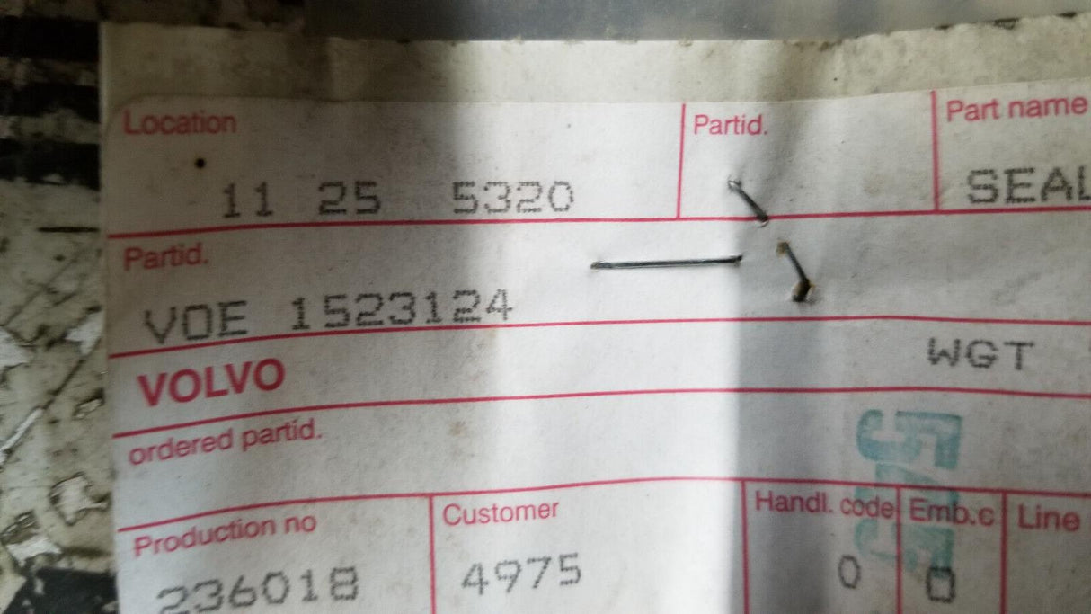 VOLVO SHAFT SEAL 1523124 VOE1523124 VOLVO 8500 8700 9700 9900 b 10 1652622