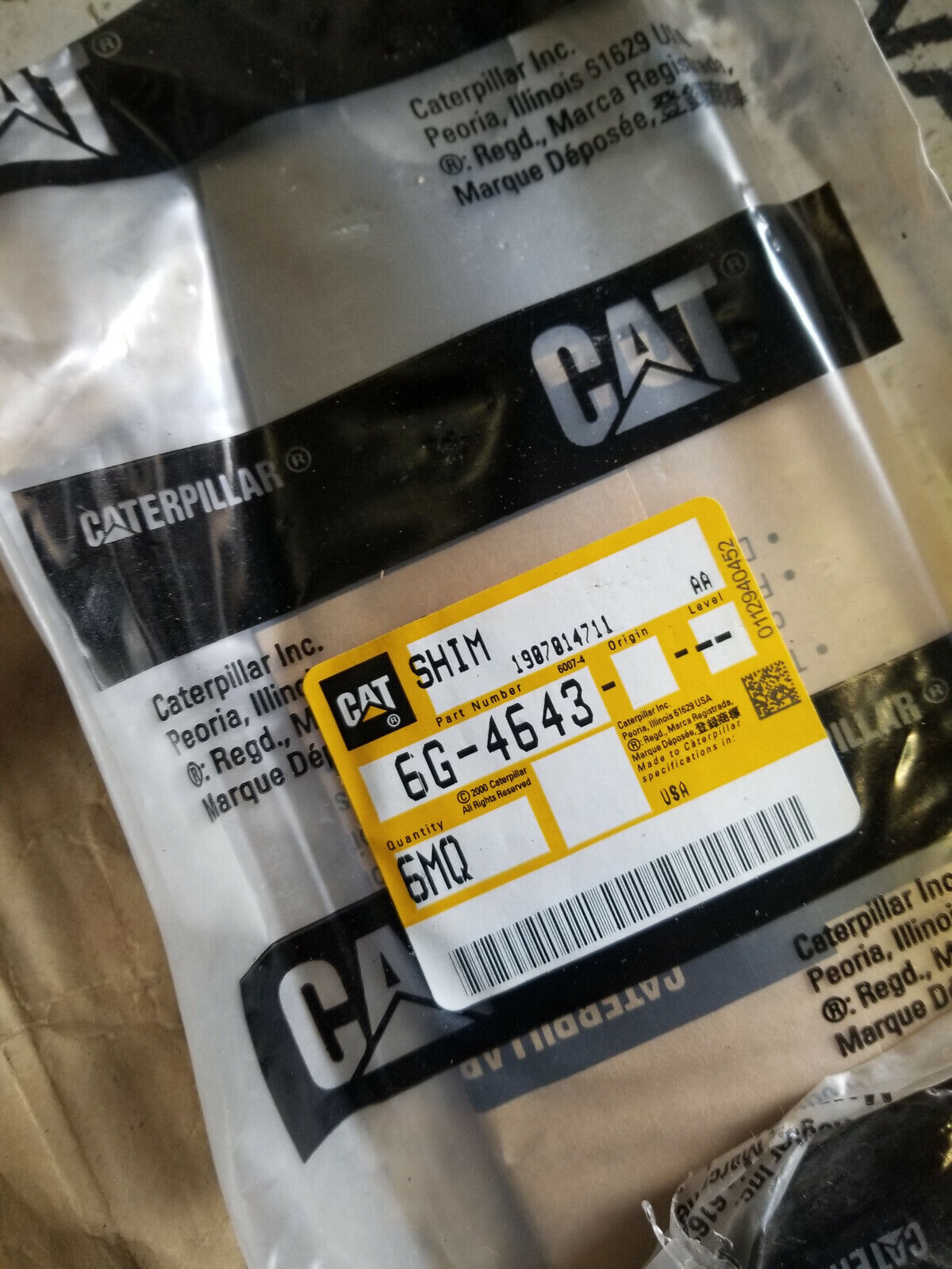 6G-4643 CATERPILLAR SHIM PACK OF 6 SHIMS