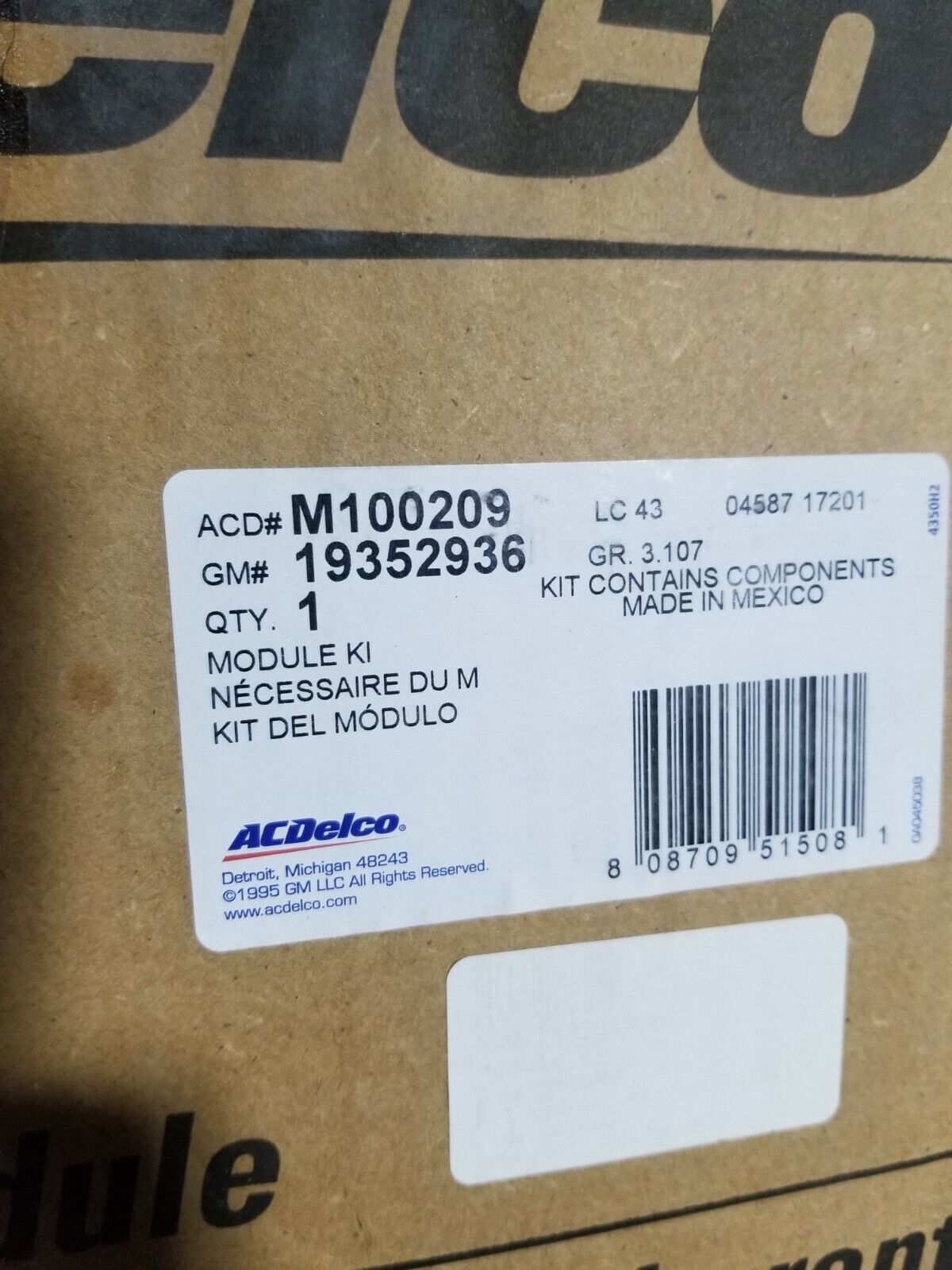 BRAND NEW 19352936 FUEL PUMP 2010-2016 SAVANA 4.8 6.0
