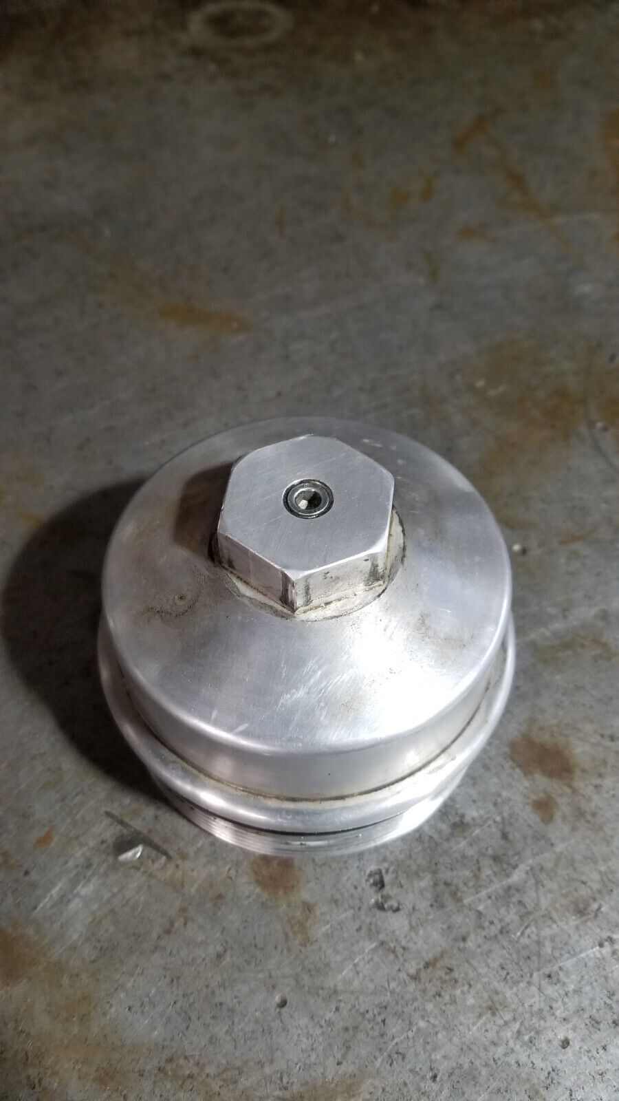 08-10 2008 6.4 Powerstroke Oil Filter Cap Aluminum