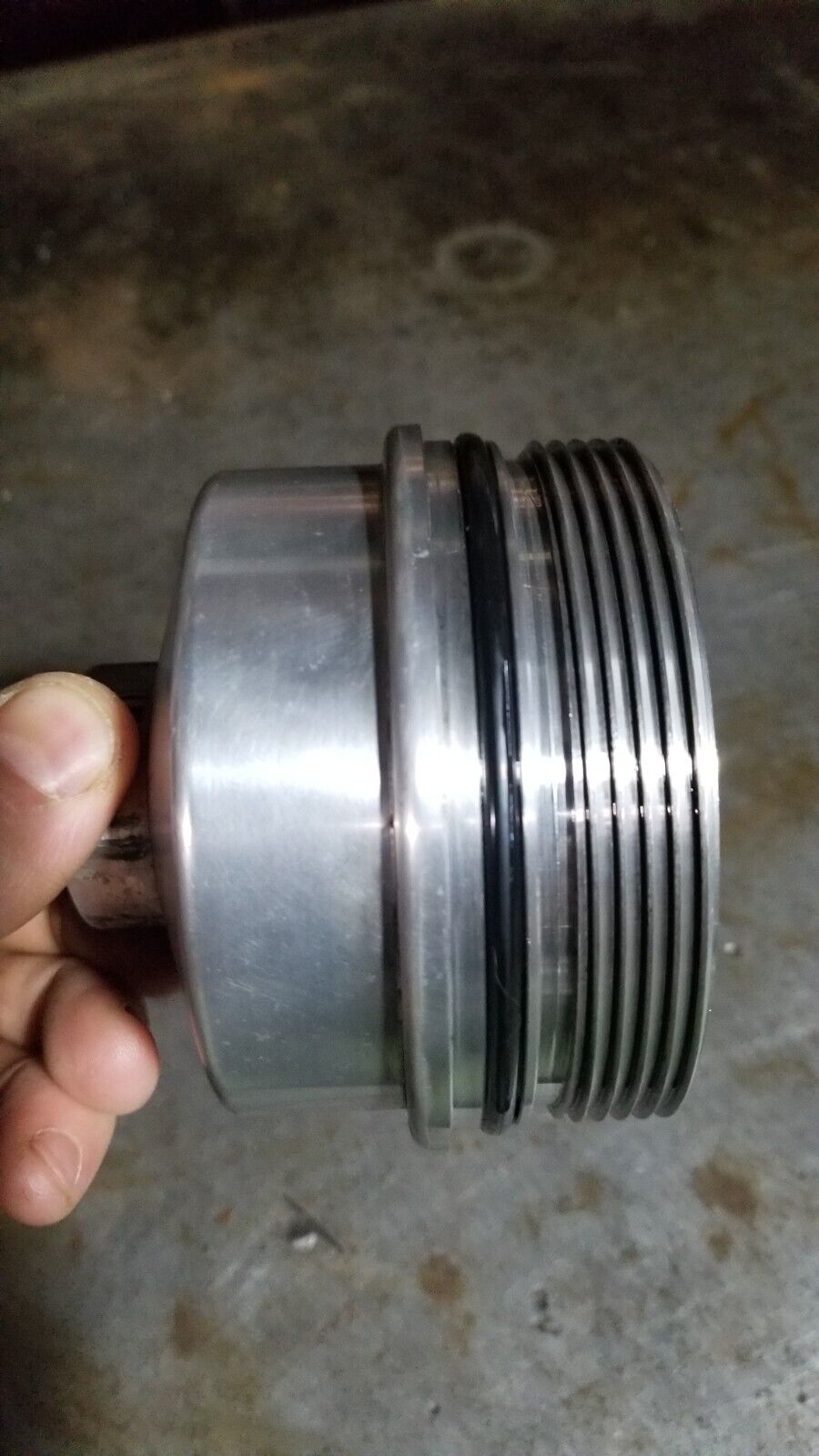 08-10 2008 6.4 Powerstroke Oil Filter Cap Aluminum