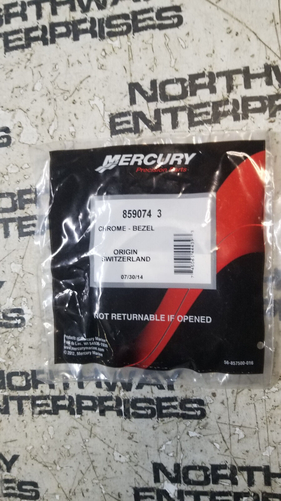 8590743 Mercury Marine Smartcraft Chrome Bezel 85MM SC1000 Mercmonitor Systems