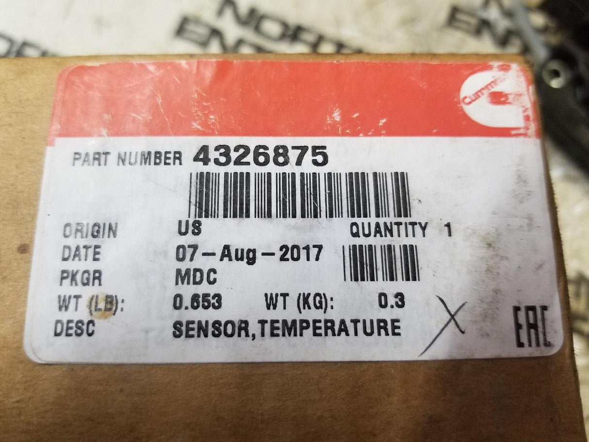 Genuine Cummins NOx Sensor Nitrogen Oxide 4326875 No Core