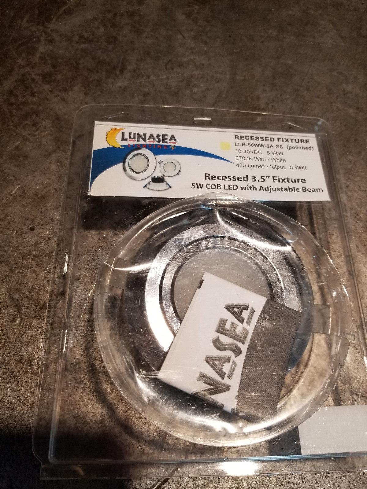 LLB-56WW-2A-SS 5W Recessed LED, polished trim by LunaSea