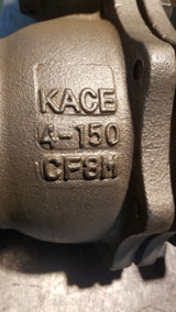 KACE VALVE F1R150-33RG-L BALL VALVE SIZE 4" ANSI 150 CWP 275 BODY CF8M