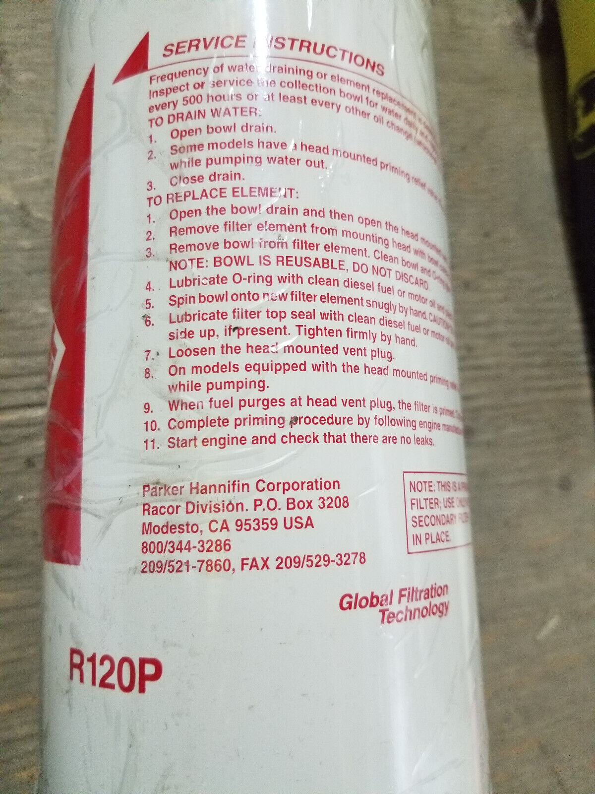 JOHN DEERE F120973 FUEL FILTER