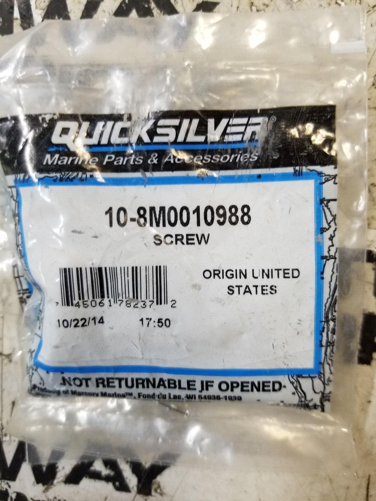 LOT OF 2PC - MERCURY QUICKSILVER 10-8M0010988 SCREW