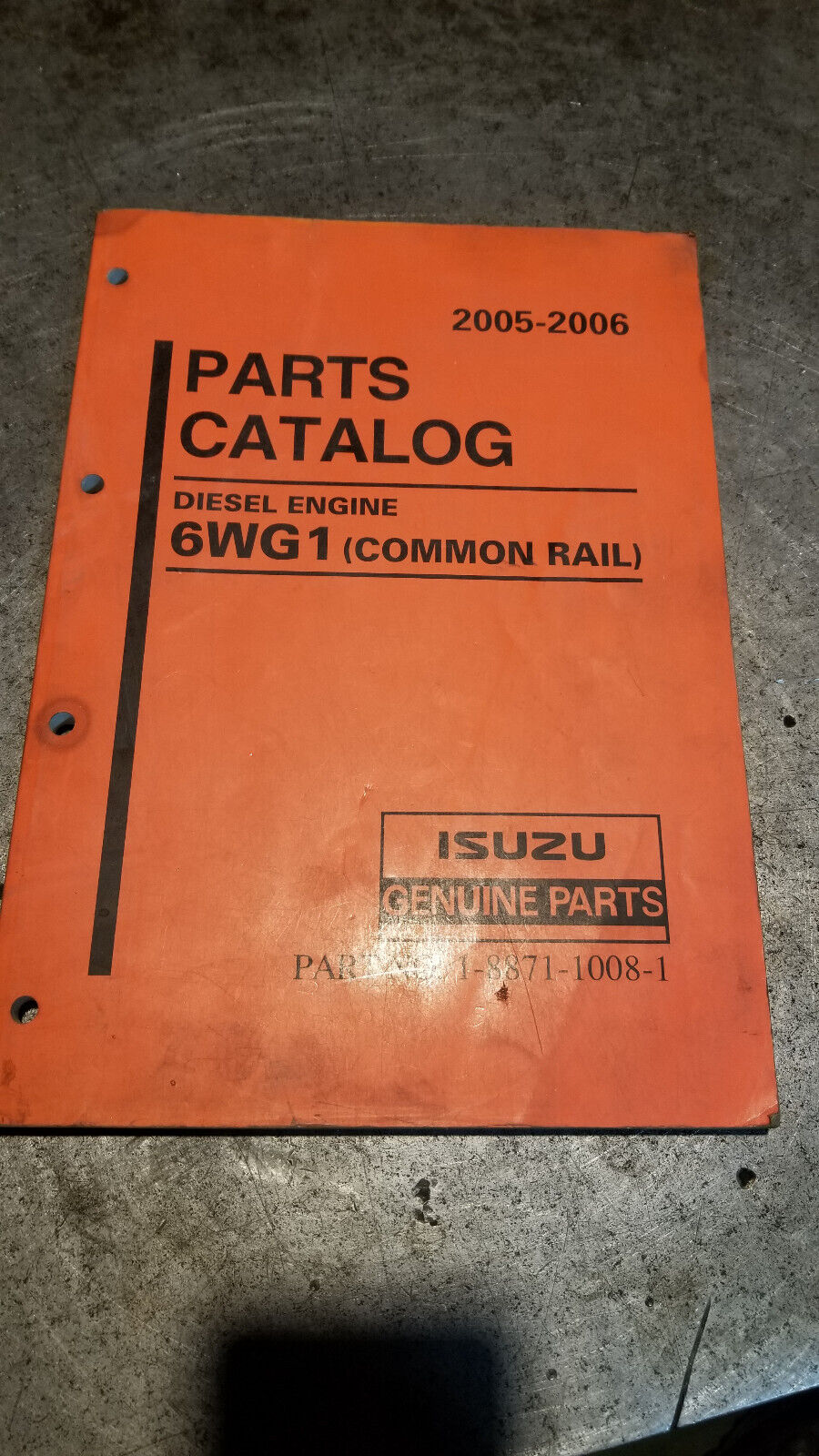 2005-2006 Isuzu 6WG1 Diesel Engine Parts Catalog Manual 1-8871-1008-1