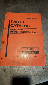 2005-2006 Isuzu 6WG1 Diesel Engine Parts Catalog Manual 1-8871-1008-1