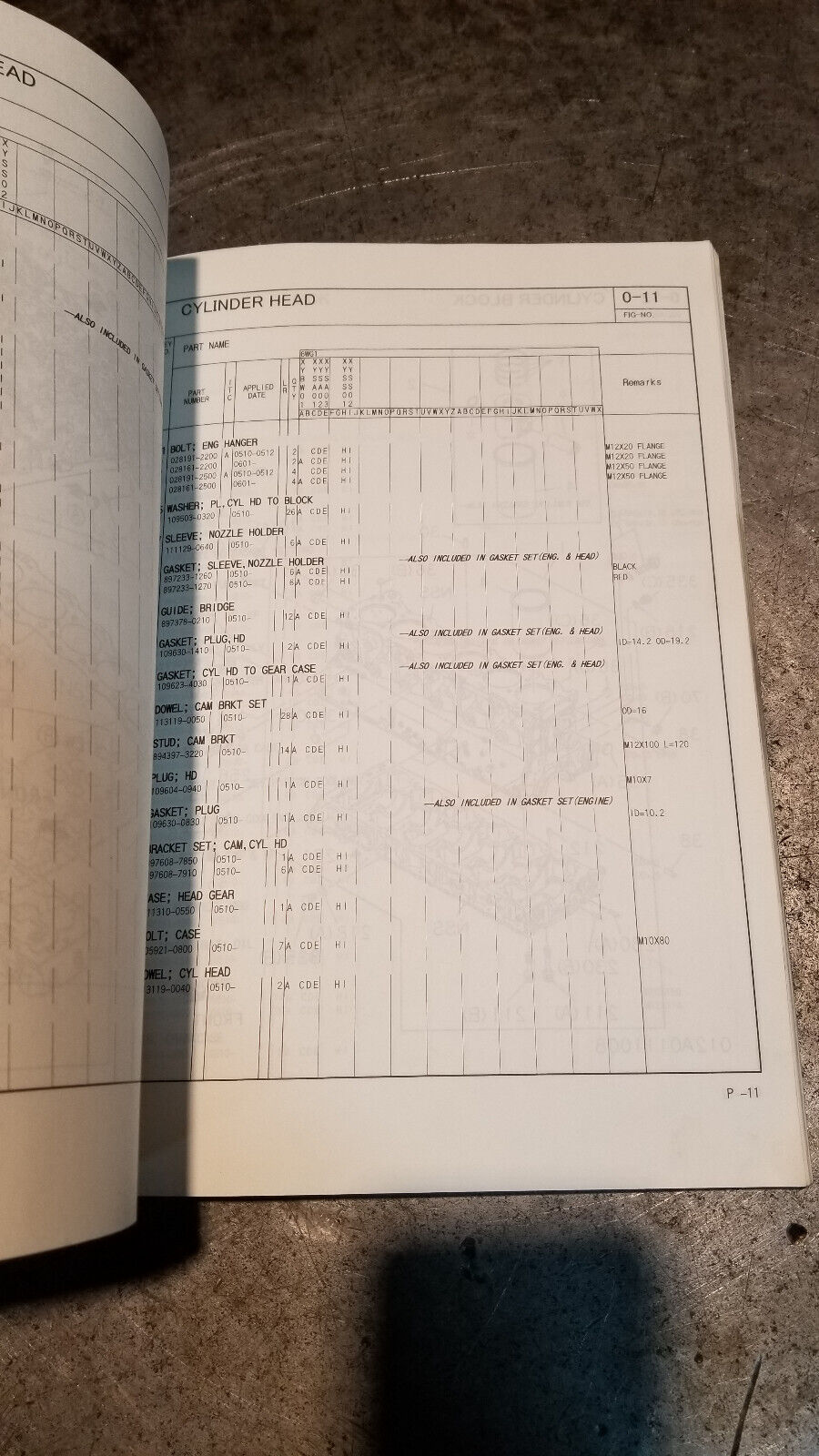 2005-2006 Isuzu 6WG1 Diesel Engine Parts Catalog Manual 1-8871-1008-1