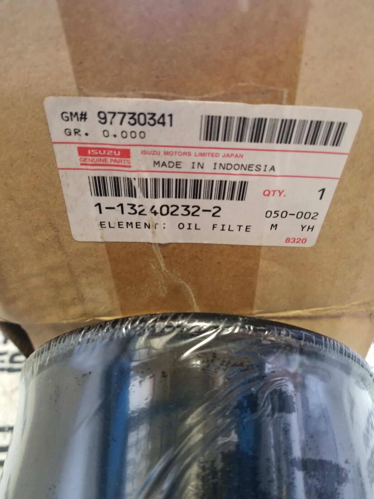 Isuzu Oil Filter OEM 1-13240232-2 97730341