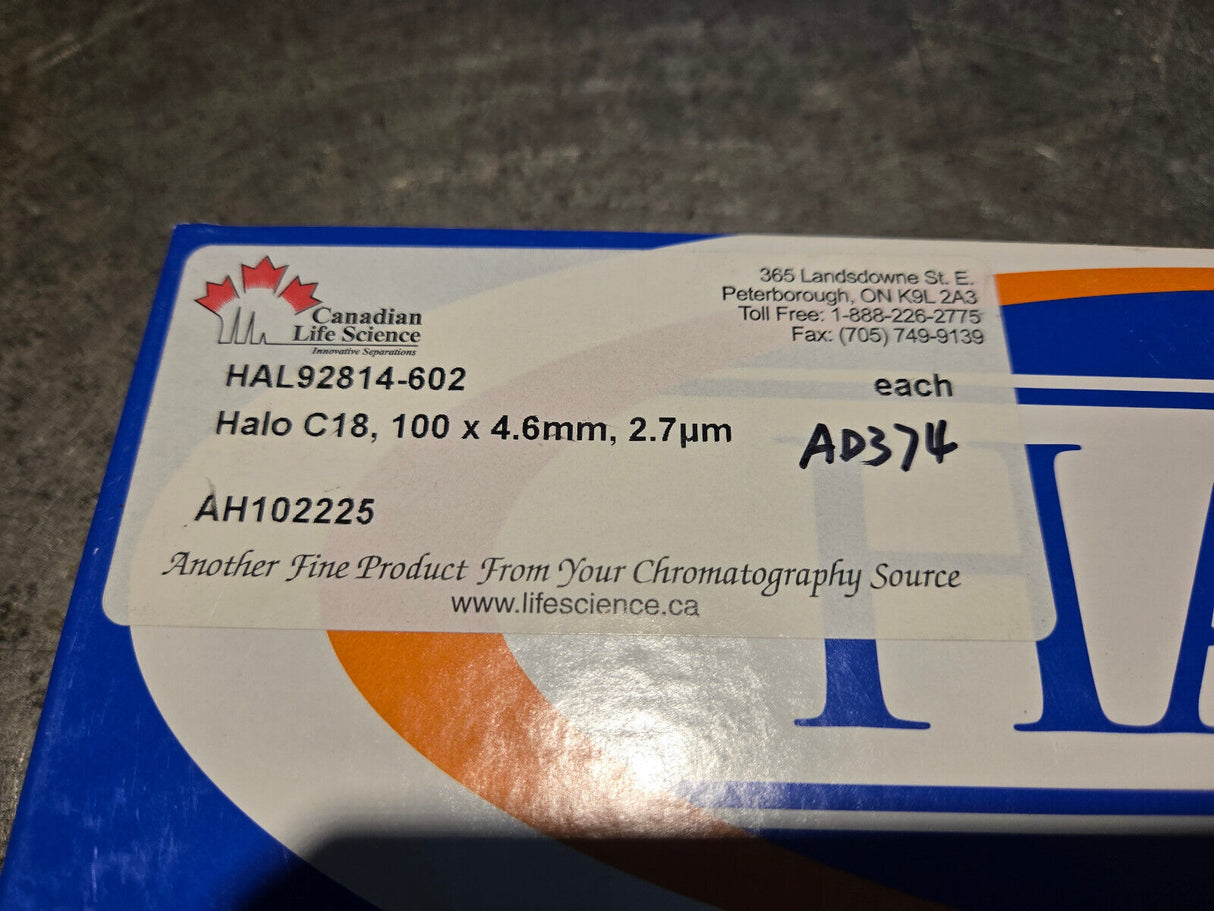 HALO C18 4.6 X 100 MM, 2.7um COLUMN PART NO: 92814-602