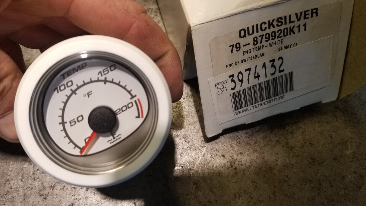 Mercury Quicksilver Oem Part # 79-879920K11 Eng Temp-Wht-Engl 3974132