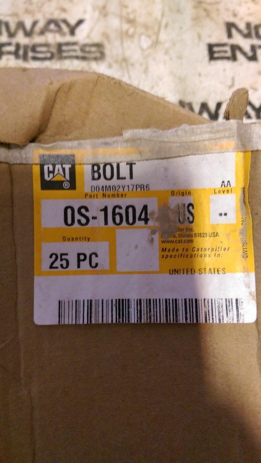 CATERPILLAR 0S-1604 BOLT 0S1604 BOX OF 25 BOLTS