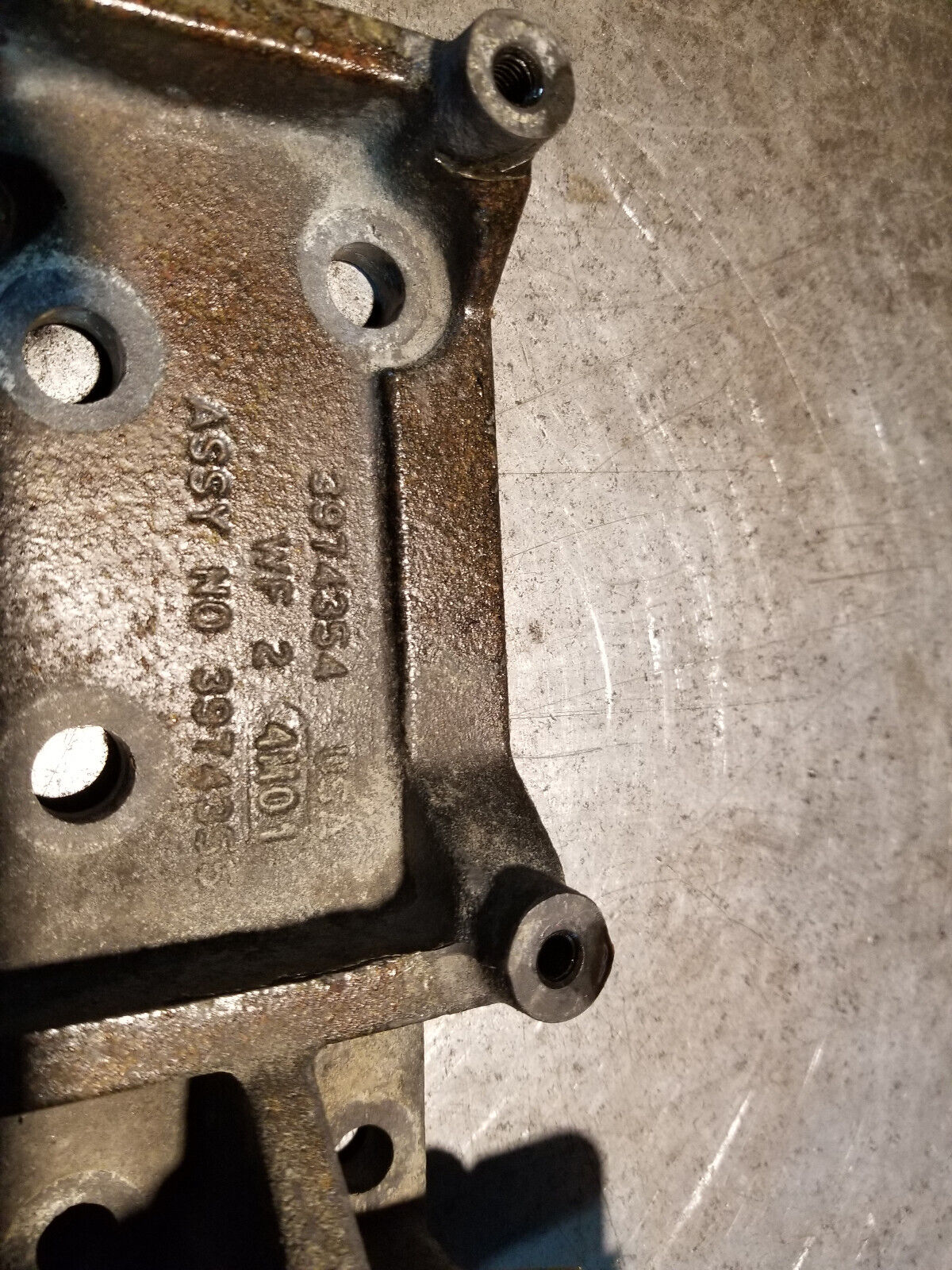 03-07 Dodge Ram Cummins 5.9L Engine 3974354 Ac compressor bracket 3974355