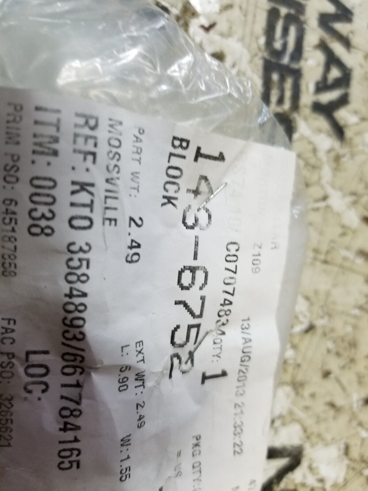 143-6752 CATERPILLAR 1436752 CAT BLOCK