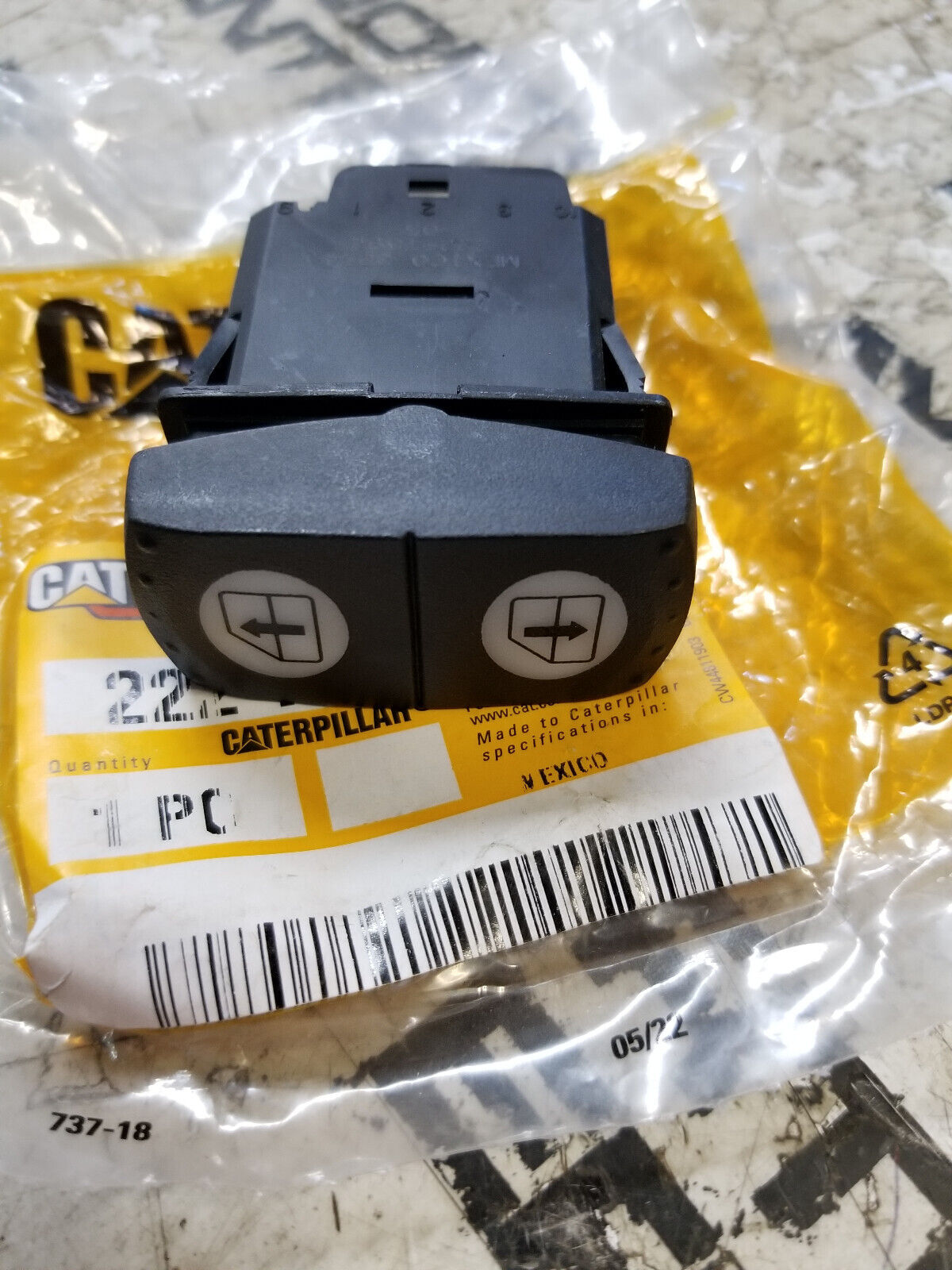 222-7892 Switch Assembly-Rocker Window  2227892