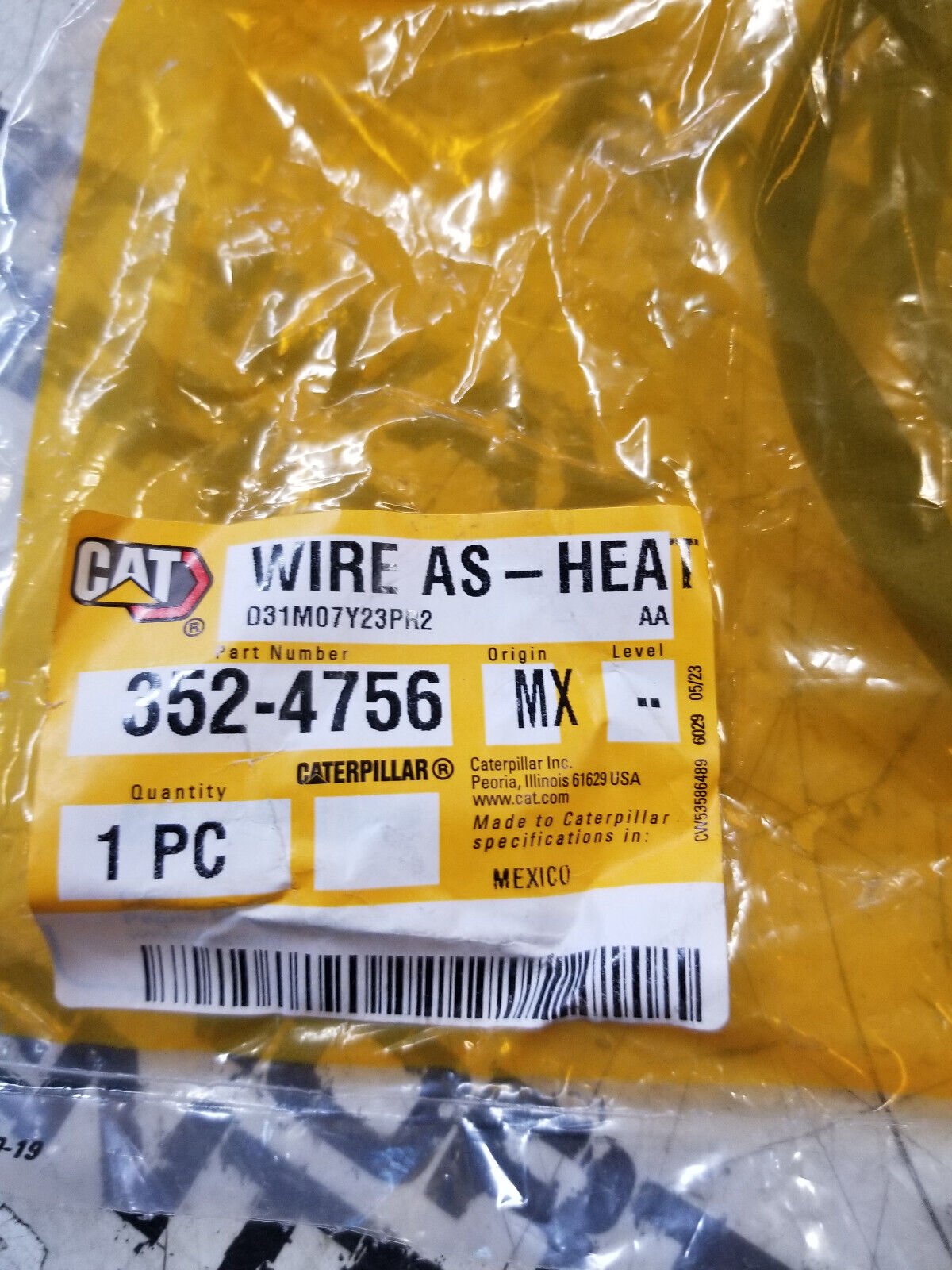 352-4756 CAT Nozzle Heater Wire D8T 3524756