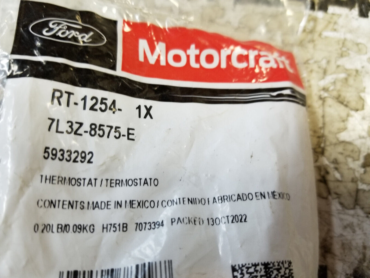GENUINE OEM MOTORCRAFT RT1254 ENGINE COOLANT THERMOSTAT FORD 7L3Z8575E