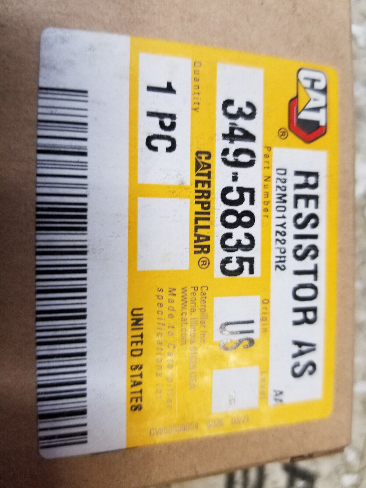 349-5835 CAT Resistor Assembly 349-5835