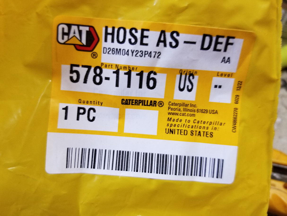 578-1116 CAT 4mm Inner Diameter Diesel Exhaust Fluid Line Hose