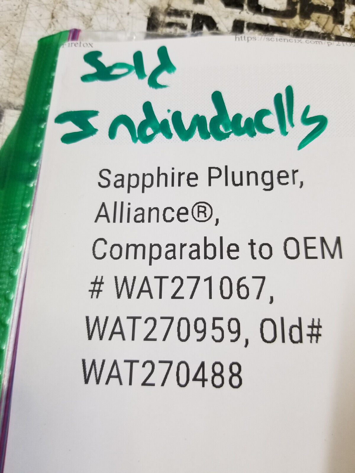 CTS-10476 SAPPHIRE PLUNGER ALLIANCE COMPARABLE TO WAT270959