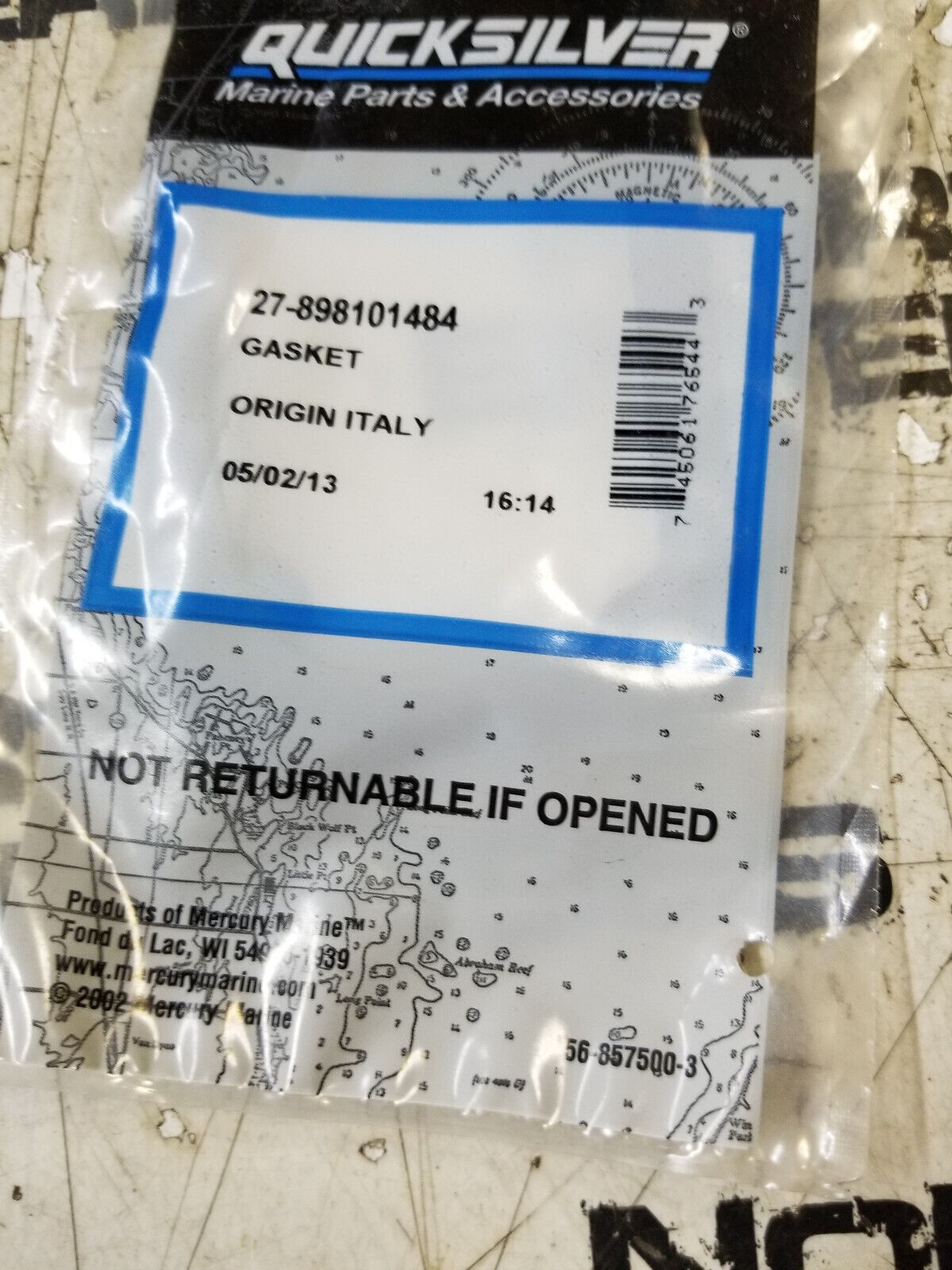 LOT OF 2PC - MERCURY QUICKSILVER 27-898101484 GASKET