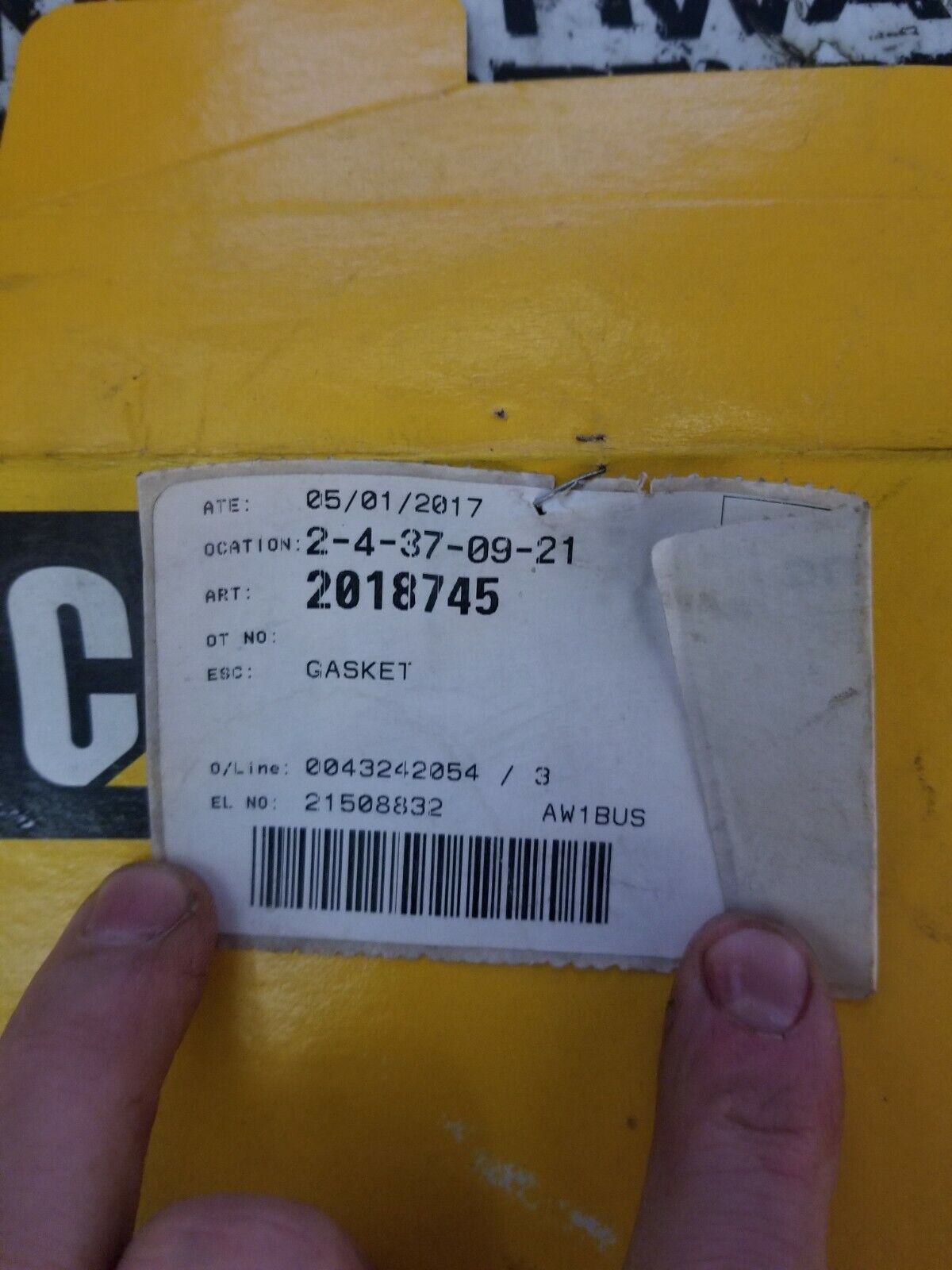 2018745 WATER PUMP GASKET for Caterpillar (201-8745, 1407504)