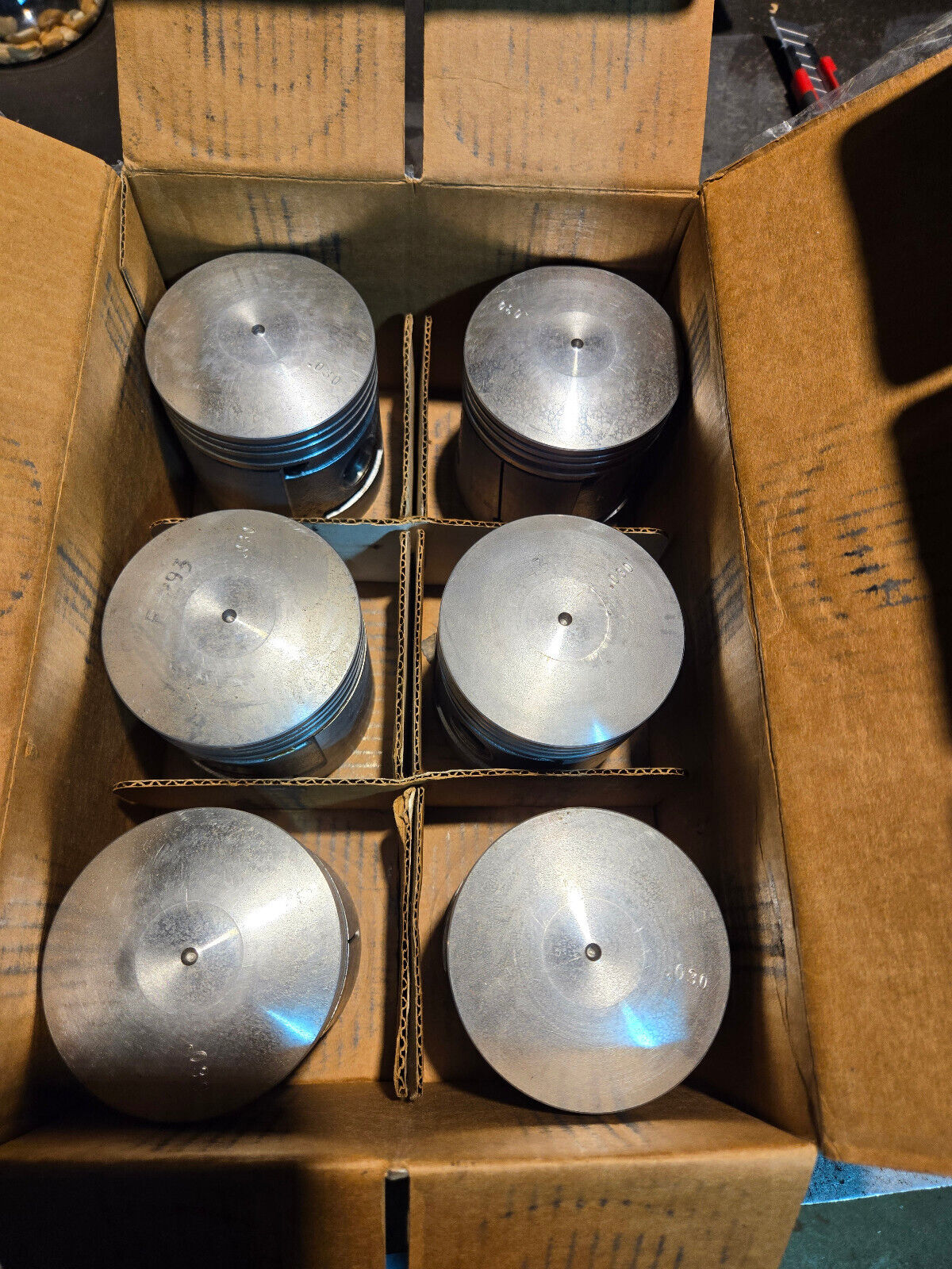 L1018-6.030 L1018 Egge Piston Set with Pins - L1018-6 .030