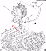 2005-2010 Duramax 6.6 6.6L LLY LBZ LMM  Turbo Oil Drain Tube 97303638