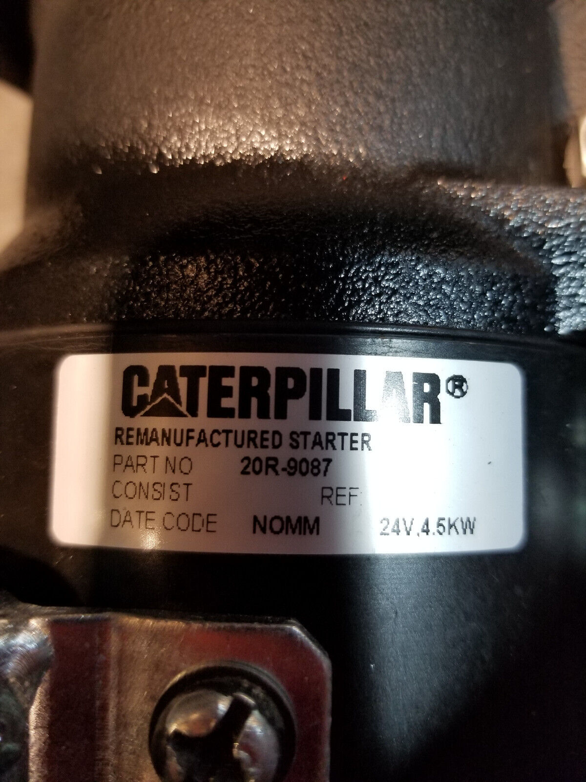 20R-9087 Cat C4.4 Reman 24 Volt Electric Starter Motor 20R-9087