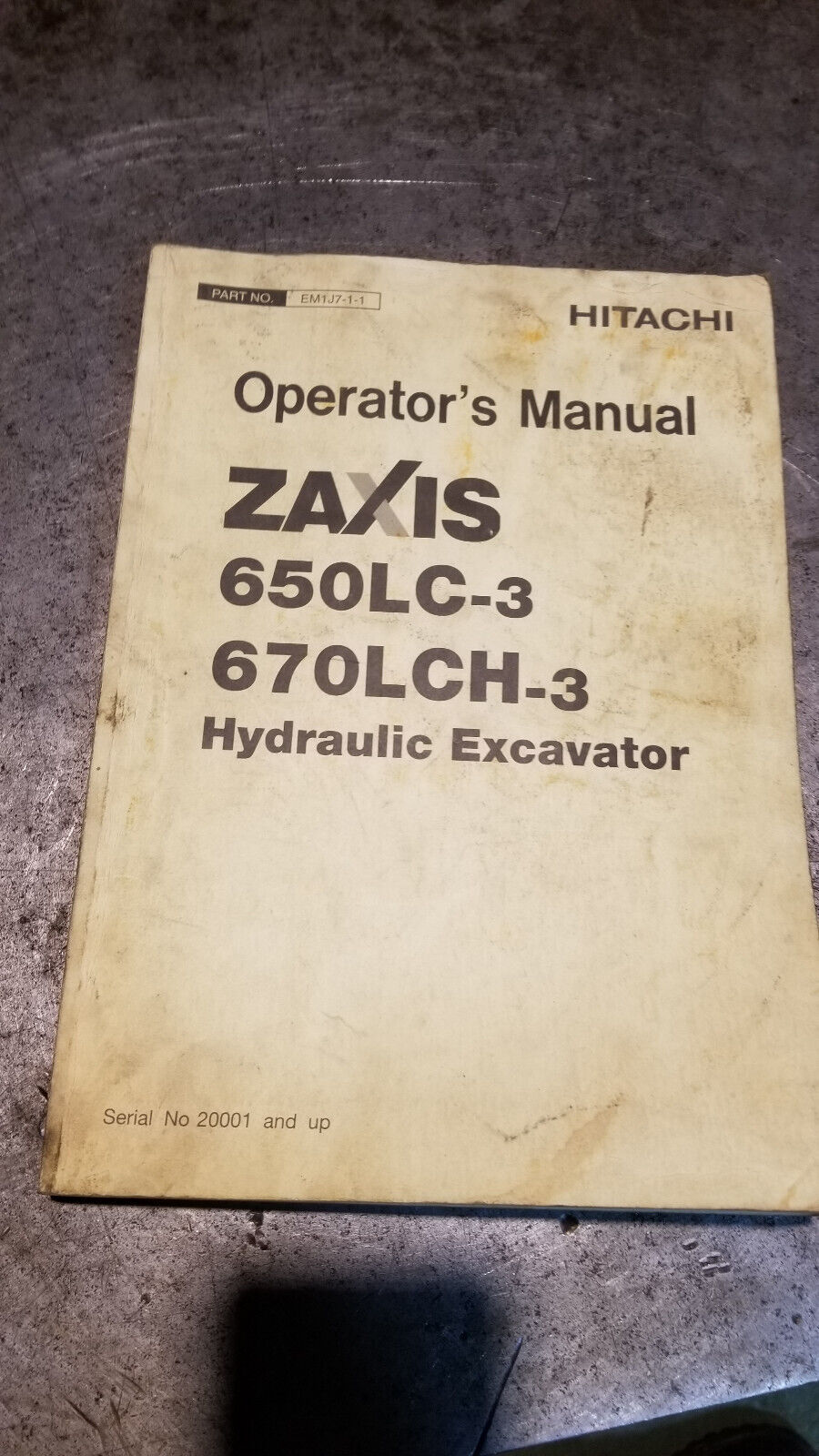 zaxis 650lc-3 670lch-3 OPERATORS MANUAL EM1J7-1-1