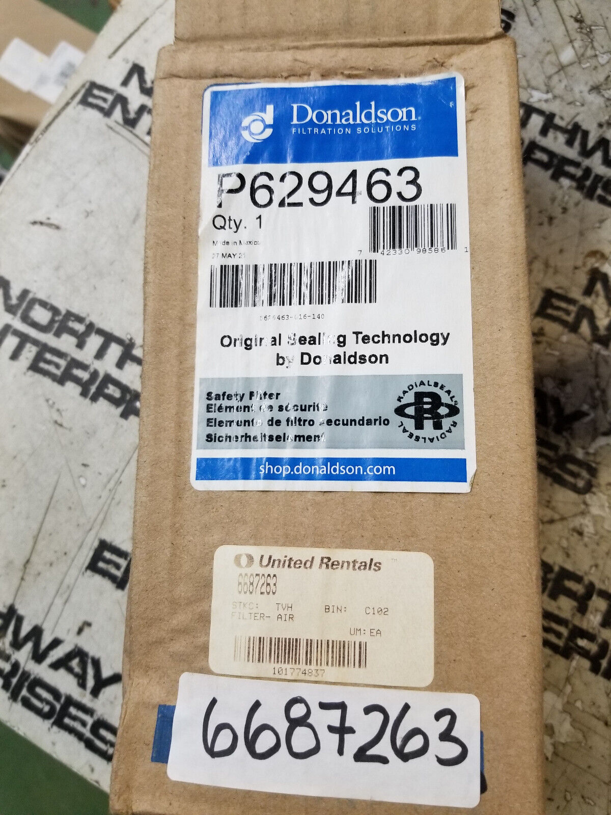 DONALDSON P629463 INTERNAL AIR FILTER