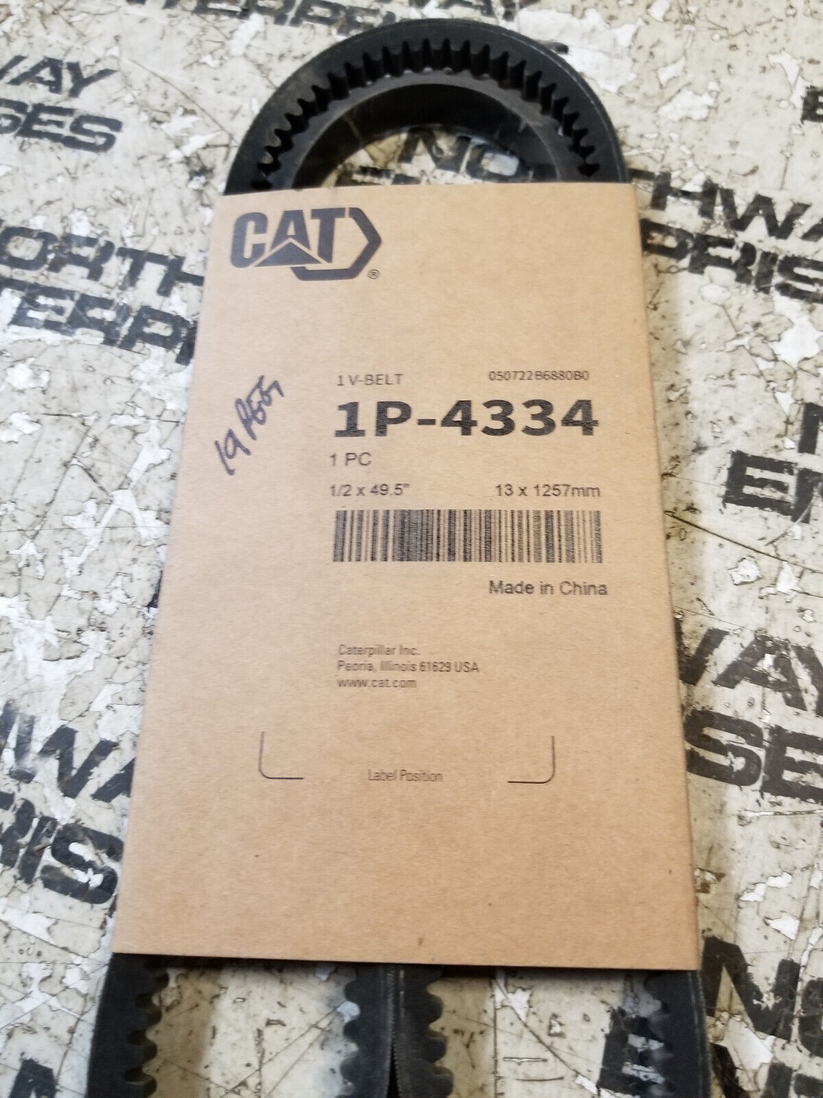 1P-4334 1257mm Long V-Belt 1P4334