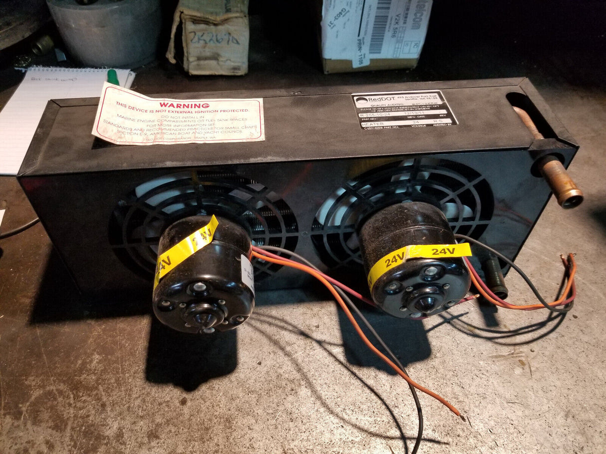 Reddot Heater Unit 24v Double Fan - Rear Exit Connections R-255 R-255-10-24P