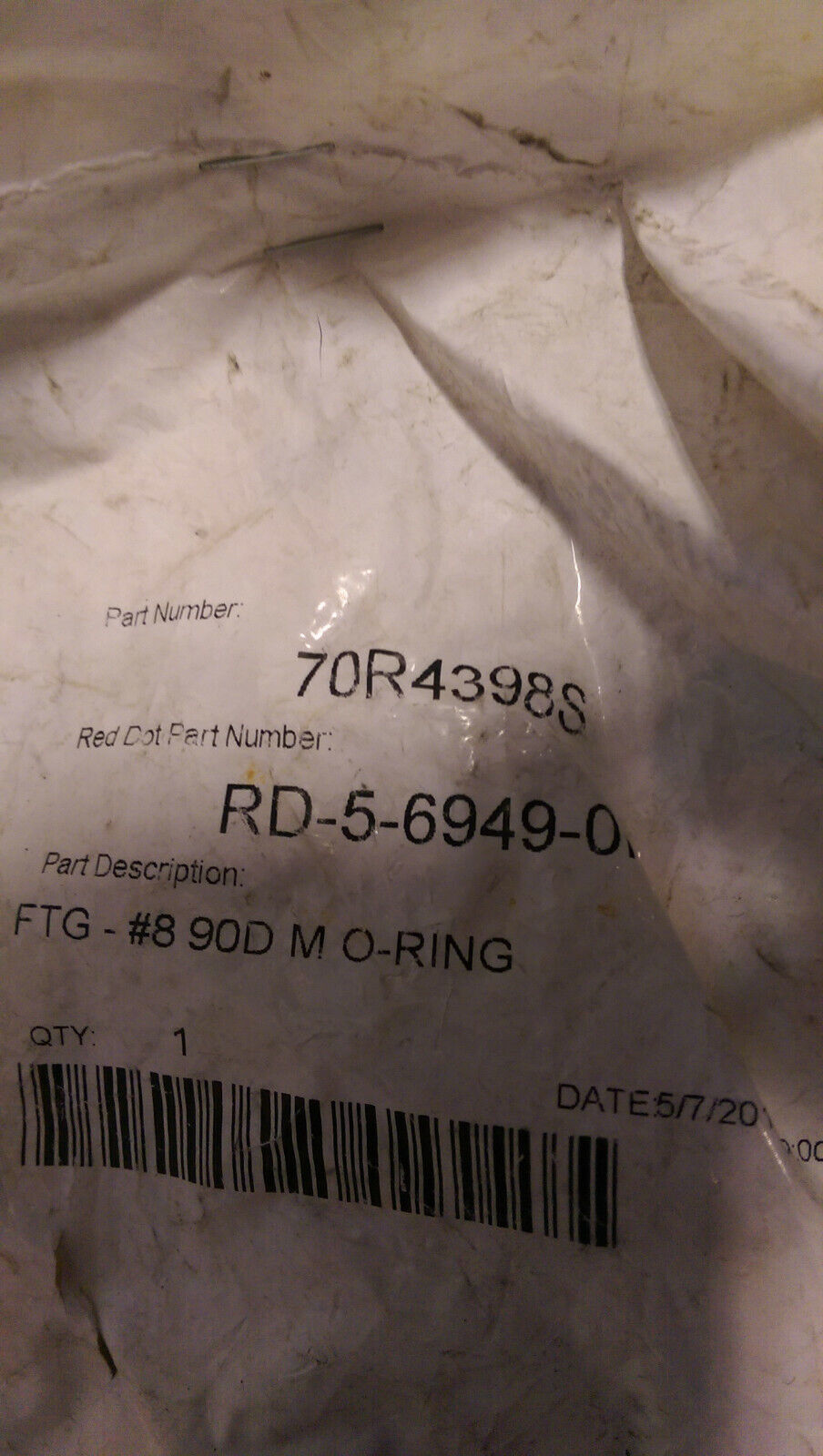 Red Dot 90 Deg. Male O-Ring Refrigerant Aluminum Fitting 70R4398S