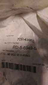 Red Dot 90 Deg. Male O-Ring Refrigerant Aluminum Fitting 70R4398S