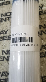 PARKER 20 Micron Parker Village Marine Tec Pleated Water Filter, 33-0118